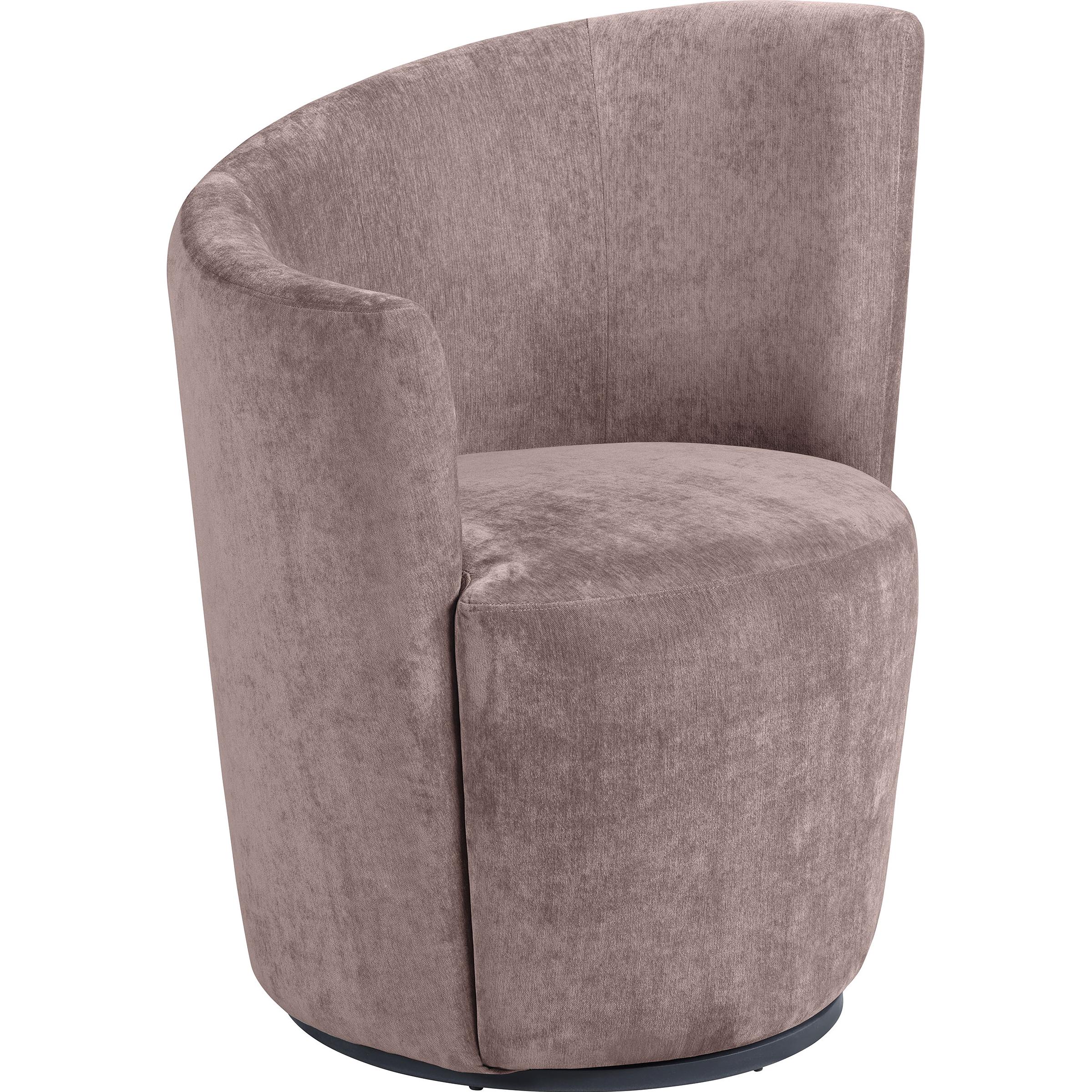 Coaster Furniture Nueva 907528 Upholstered Swivel Chair Curved Backrest - Blush IMAGE 1